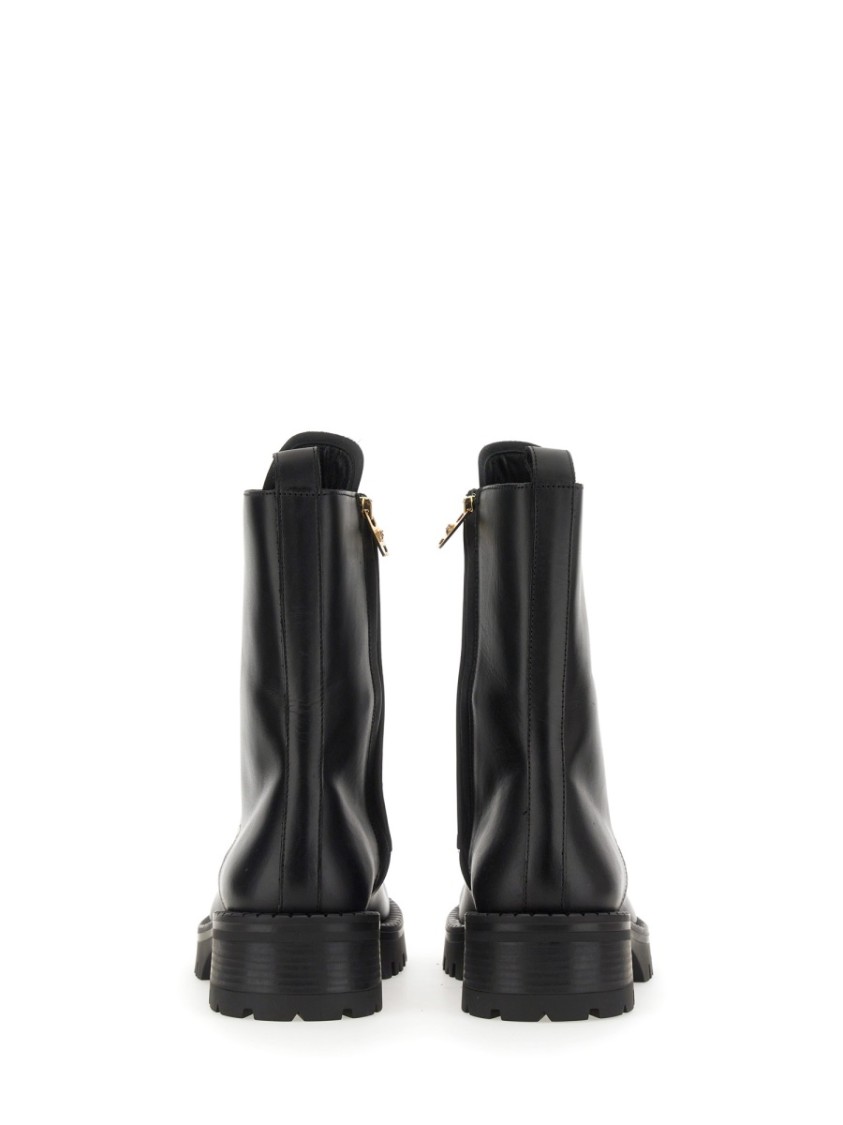 Versace Vagabond Lace-up Army Boots In Black