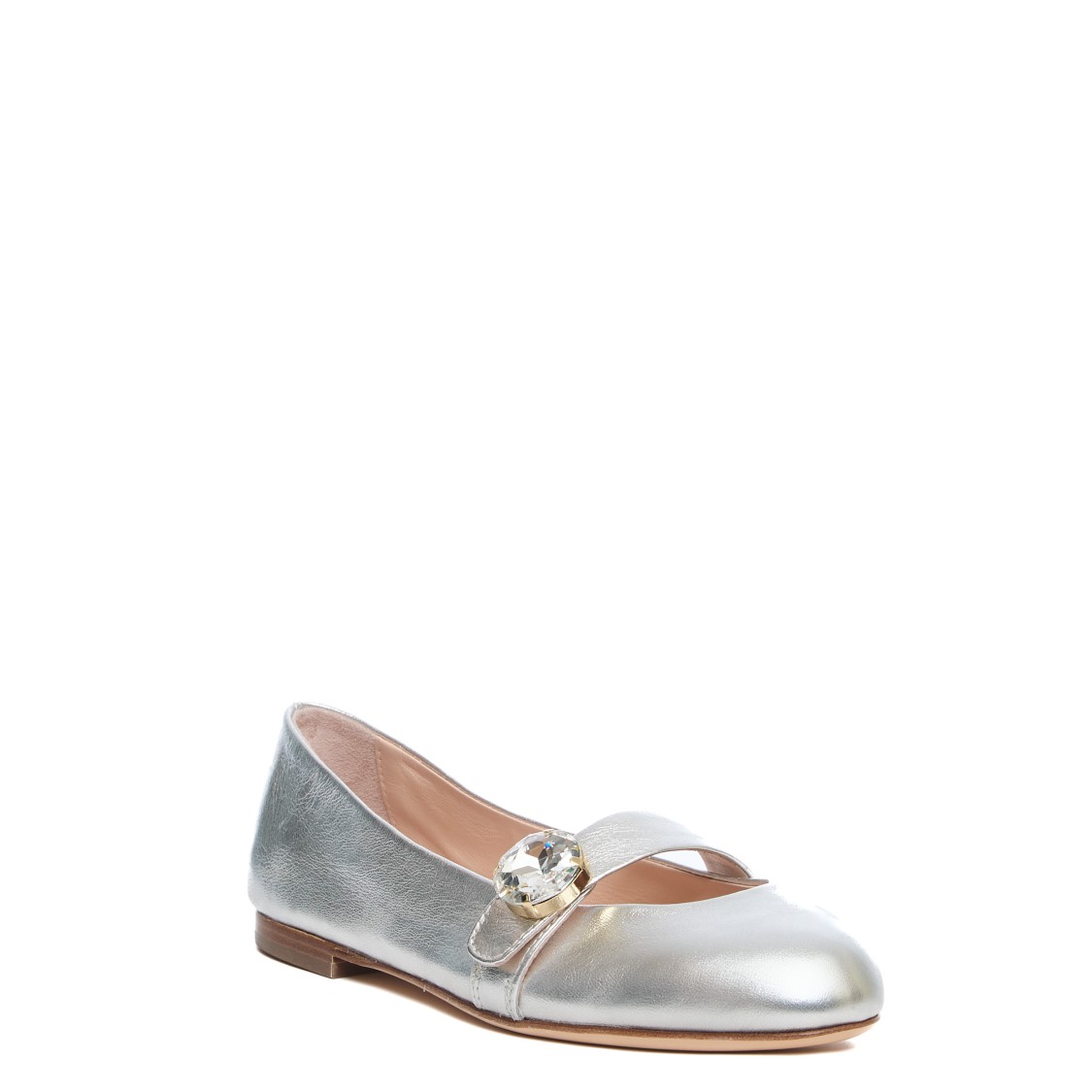 Agl Attilio Giusti Leombruni Agl Ballerine Milly Precious In Silver Leather