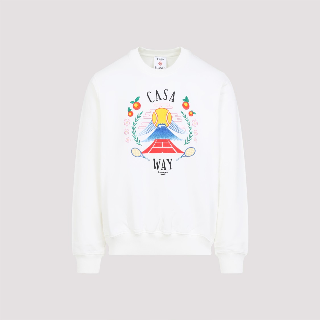 Casablanca Cotton Crew Neck Sweatshirt With Graphic Print