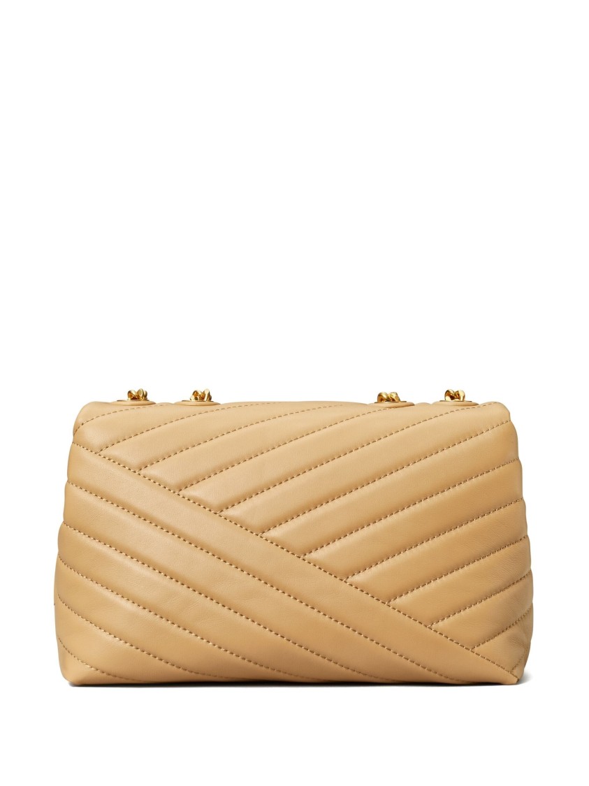 Tory Burch Kira Chevron Small Convertible Leather Shoulder Bag In Neutral