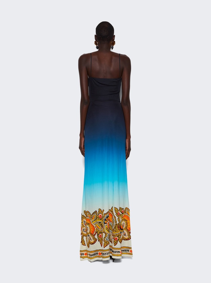Etro Gradient Longline Dress With Paisley Printed