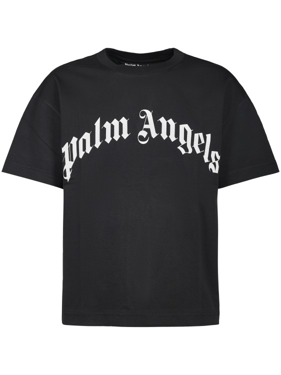 Palm Angels 黒　Tシャツ Palm Angels Relaxed-Fit T-Shirt With Bold Graphic Print