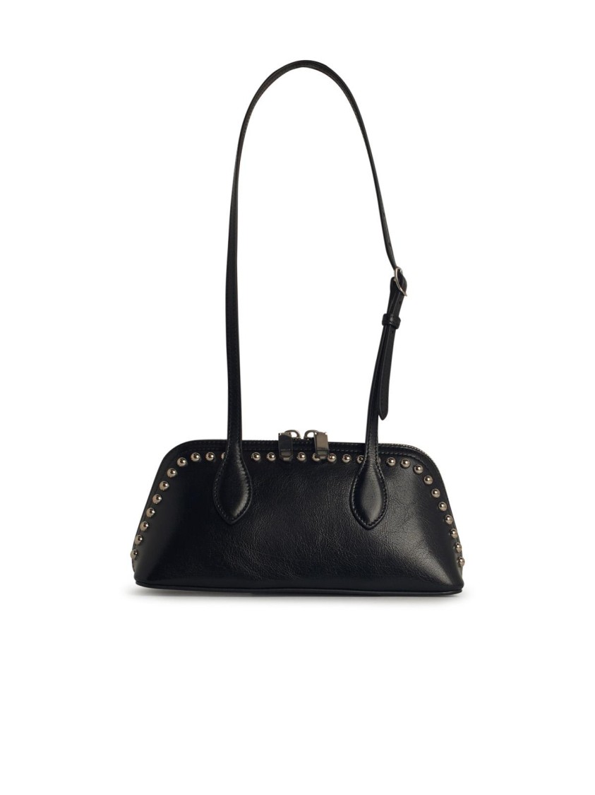 Shop Bally Praline' Black Leather Bag