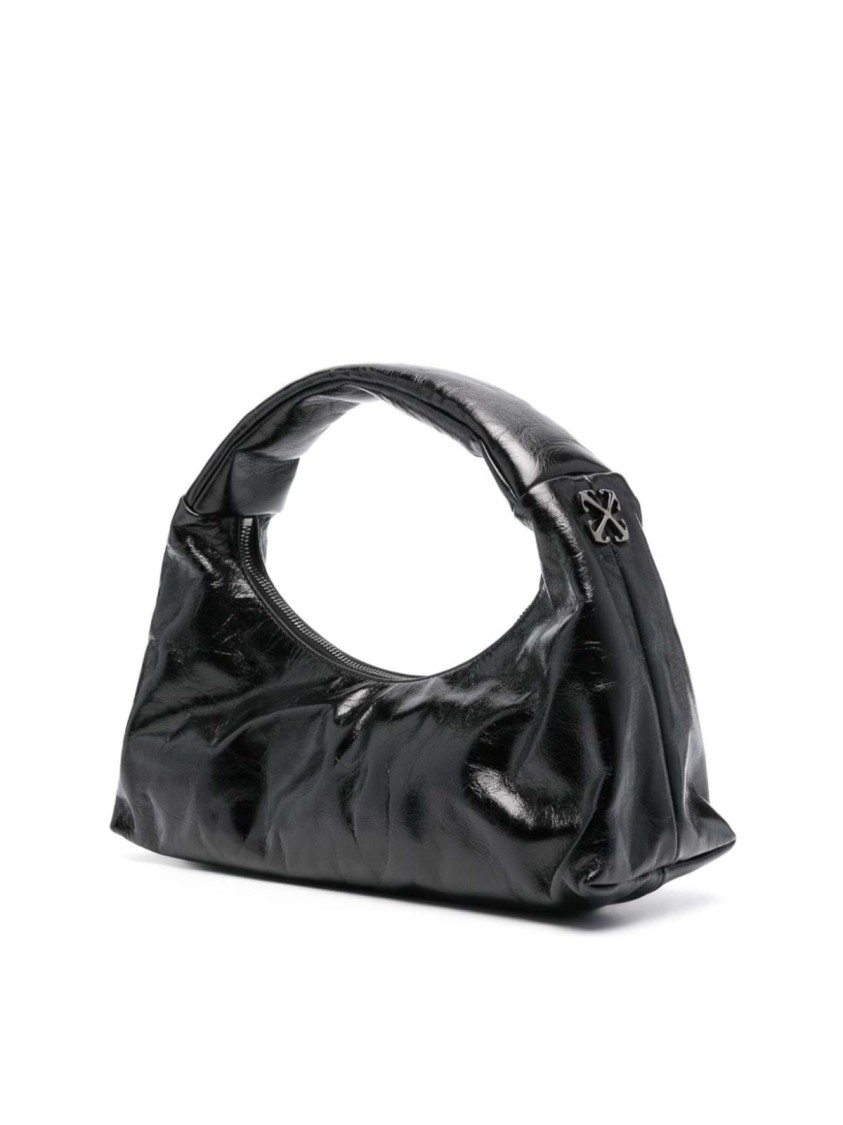 Off-white Arcade Arrow Logo Shoulder Bag In Black