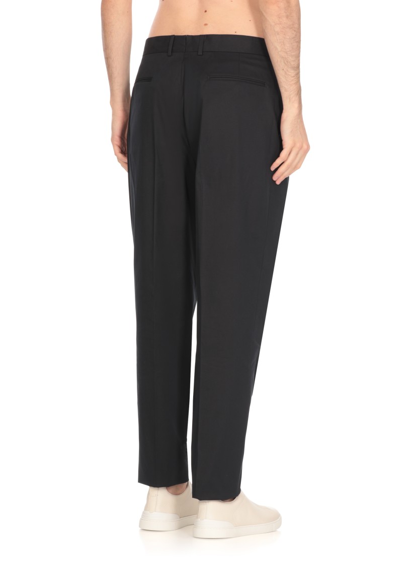 ZEGNA ZEGNA BLUE COTTON PANTS