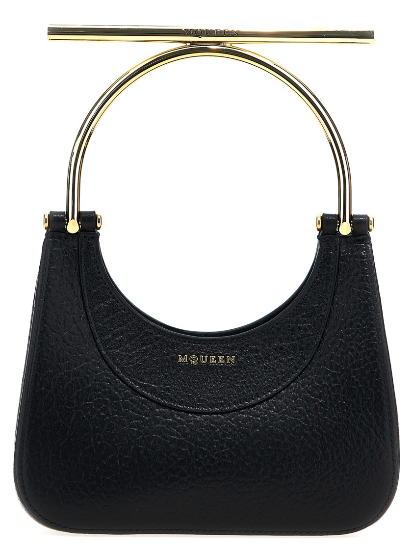 Alexander Mcqueen Mcqueen 'mini Cross-bar' Handbag In Black