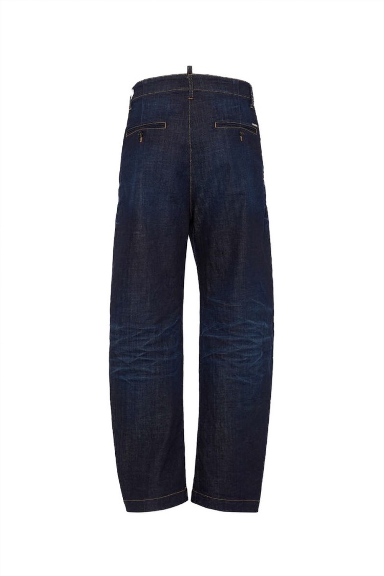 Dsquared2 Contemporary Relaxed-fit Denim Trousers With Soft Texture In Blue