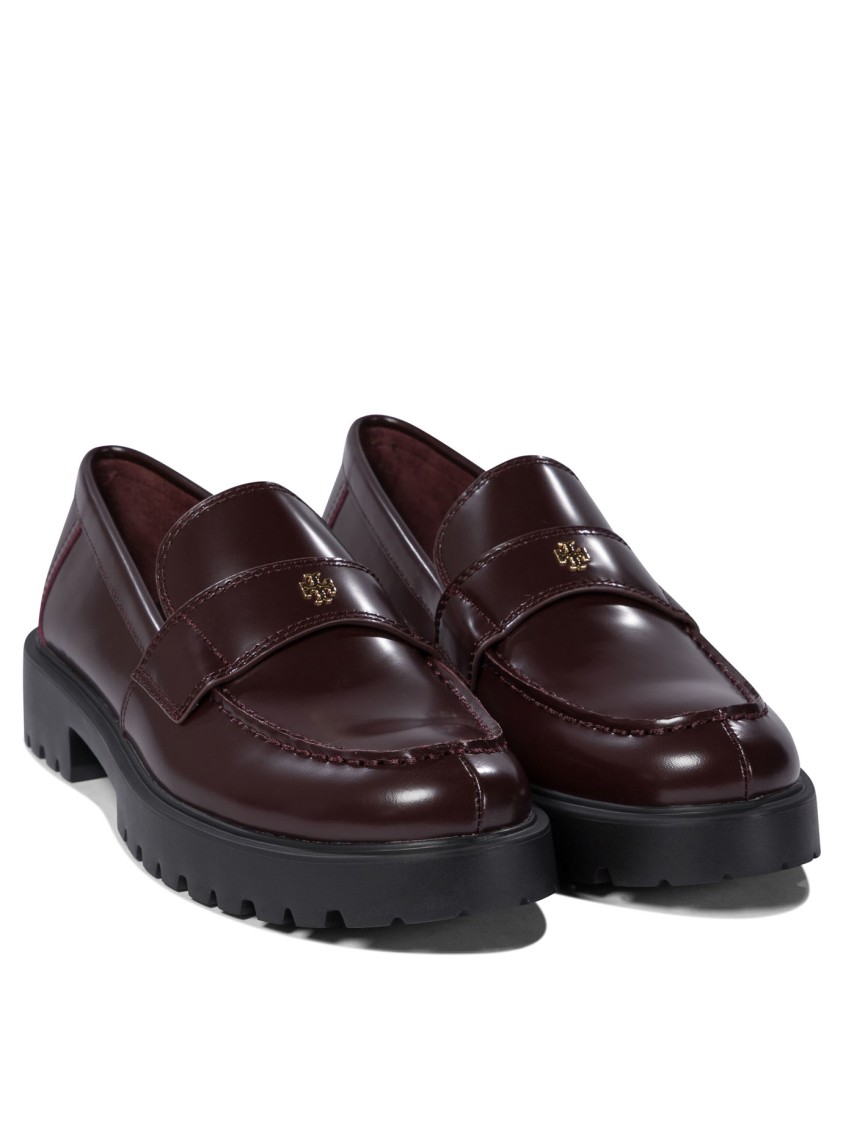 Tory Burch Glossy Finish Loafers Crafted In Black