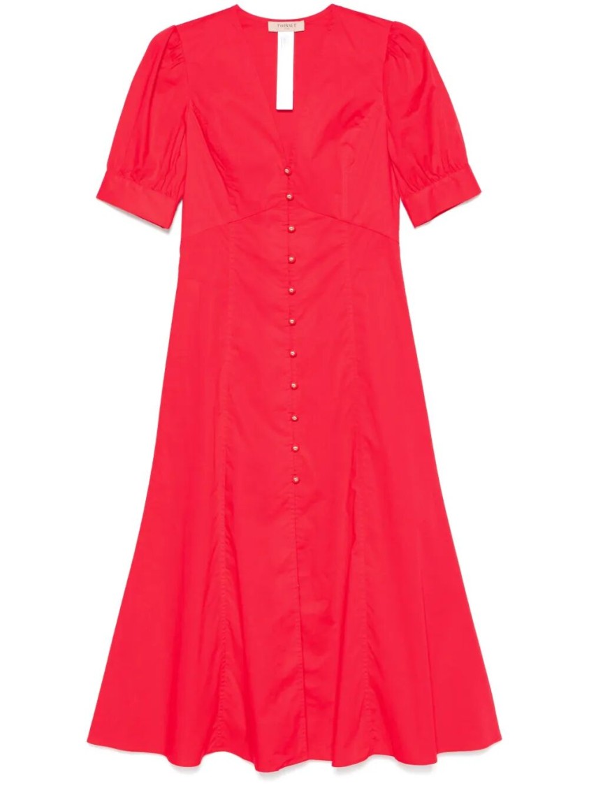 Twinset Twin-set Mid-calf A-line Dress With V-neckline