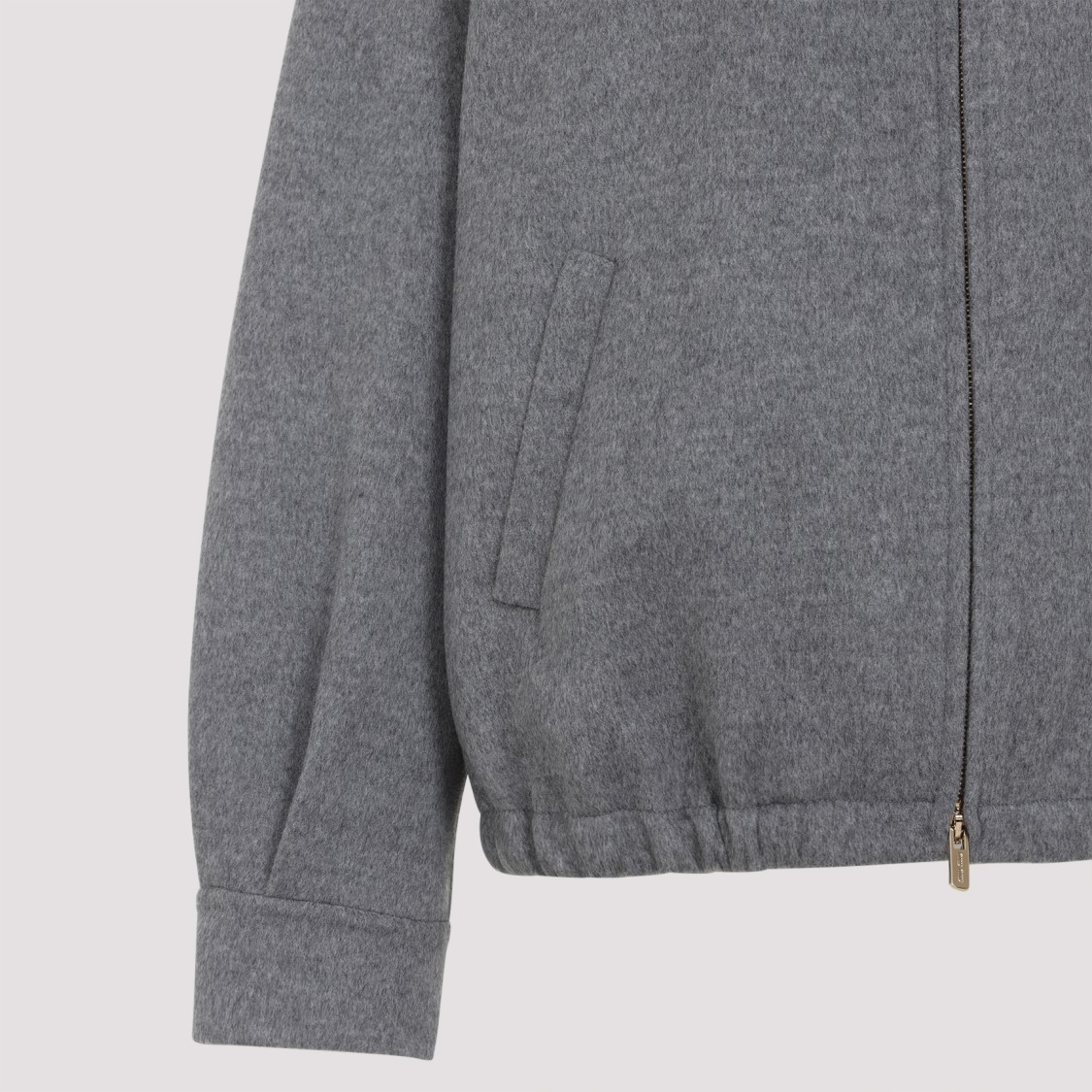 Miu Miu Cashmere Blend Jacket With Classic Collar In Gray