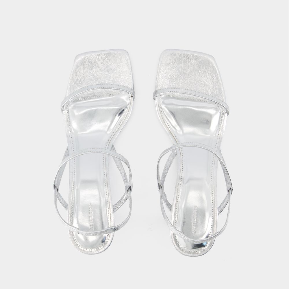 Shop Anine Bing Hilda Pumps - Leather - Silver In White