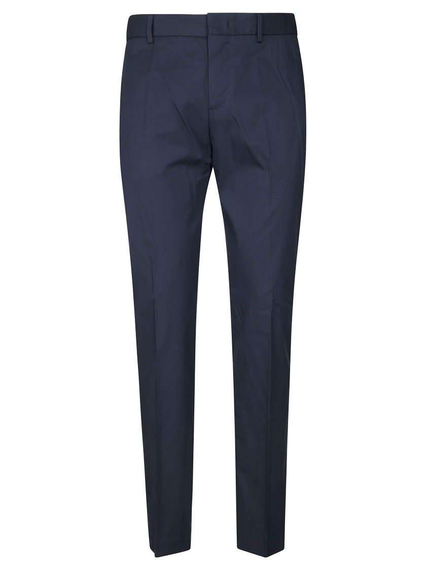 Pt01 Straight-leg Tailored Pants With Structured Waistband In Black