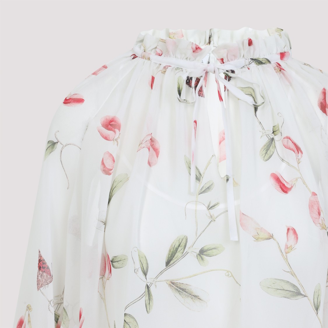 Shop Giambattista Valli White Silk Blouse