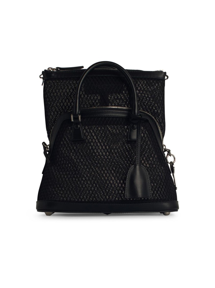 Maison Margiela 5Ac Mini' Black Leather Blend Bag