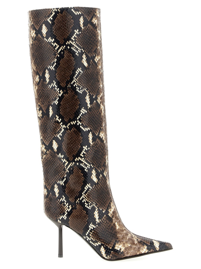 Le Silla 'serpent' Knee High Stiletto Boots In Brown