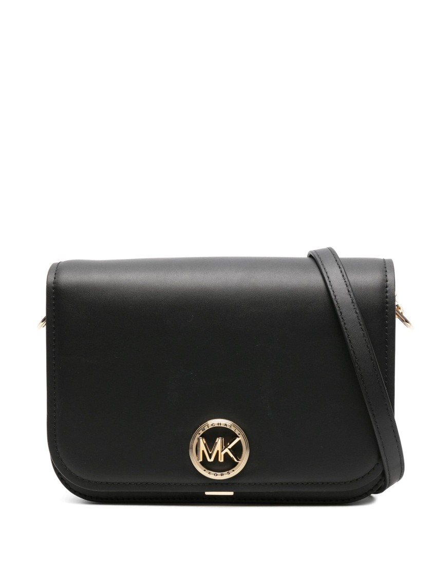 Michael Kors Medium Chain Messenger In Black