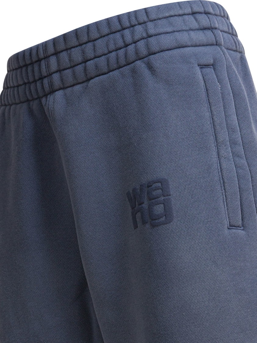 Alexander Wang Essential Terry Classic Sweatpant Puff Paint Logo In Blue