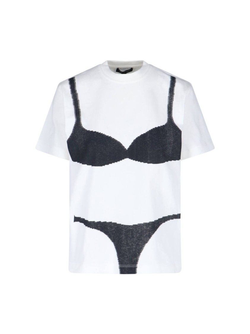 Shop Marc Jacobs "bra" T-shirt – White