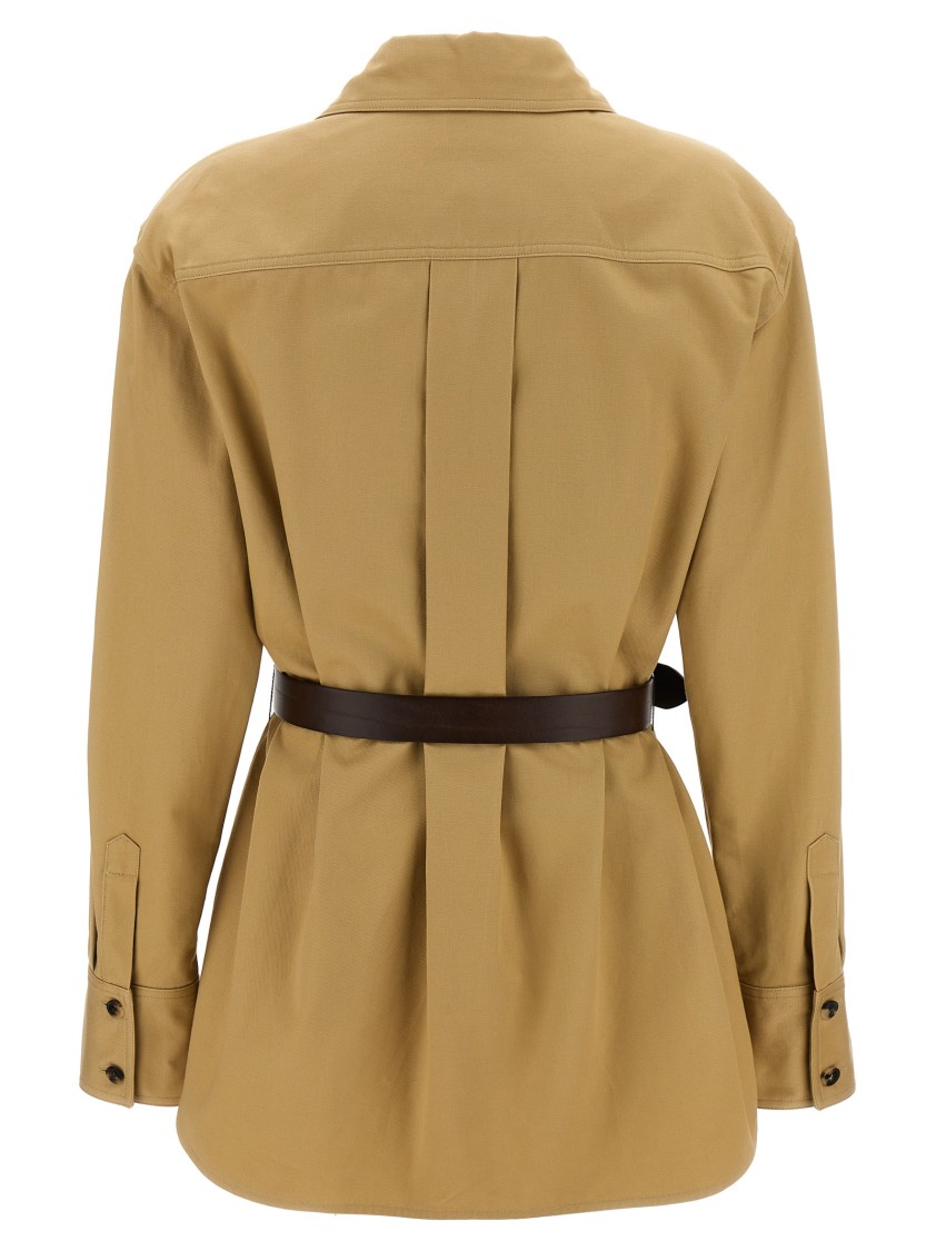 Saint Laurent Saharan Drill Shirt In In Neutral