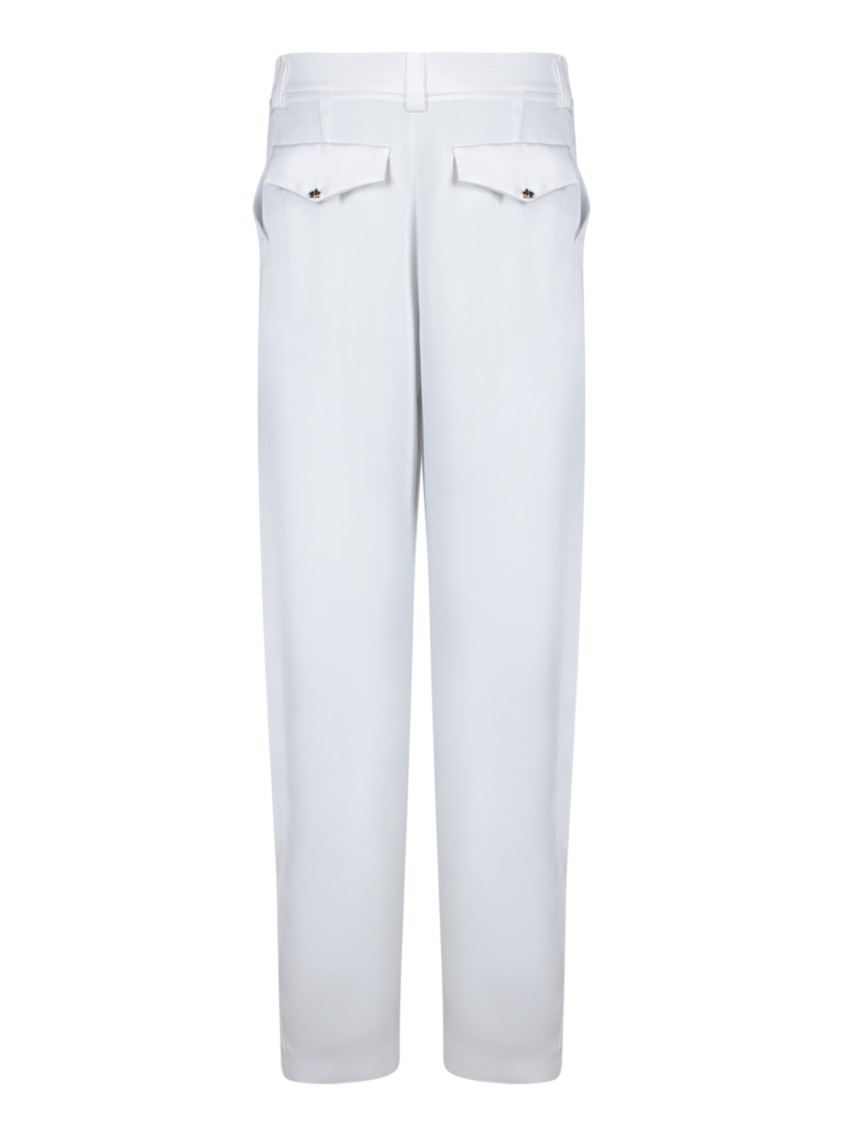 Shop Genny High-waisted Satin Trousers With Baggy Silhouette