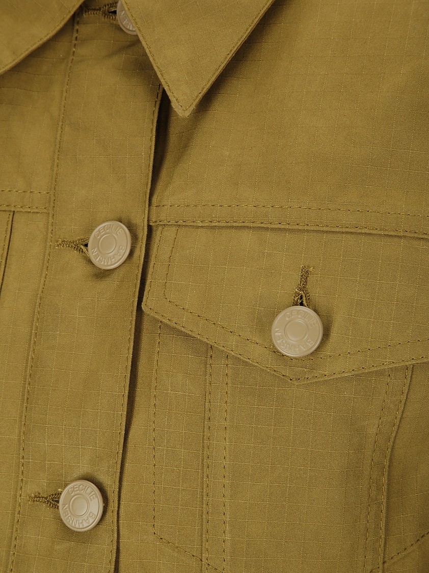 Cecilie Bahnsen Gracie Jacket Ripstop Cotton Ochre In Brown
