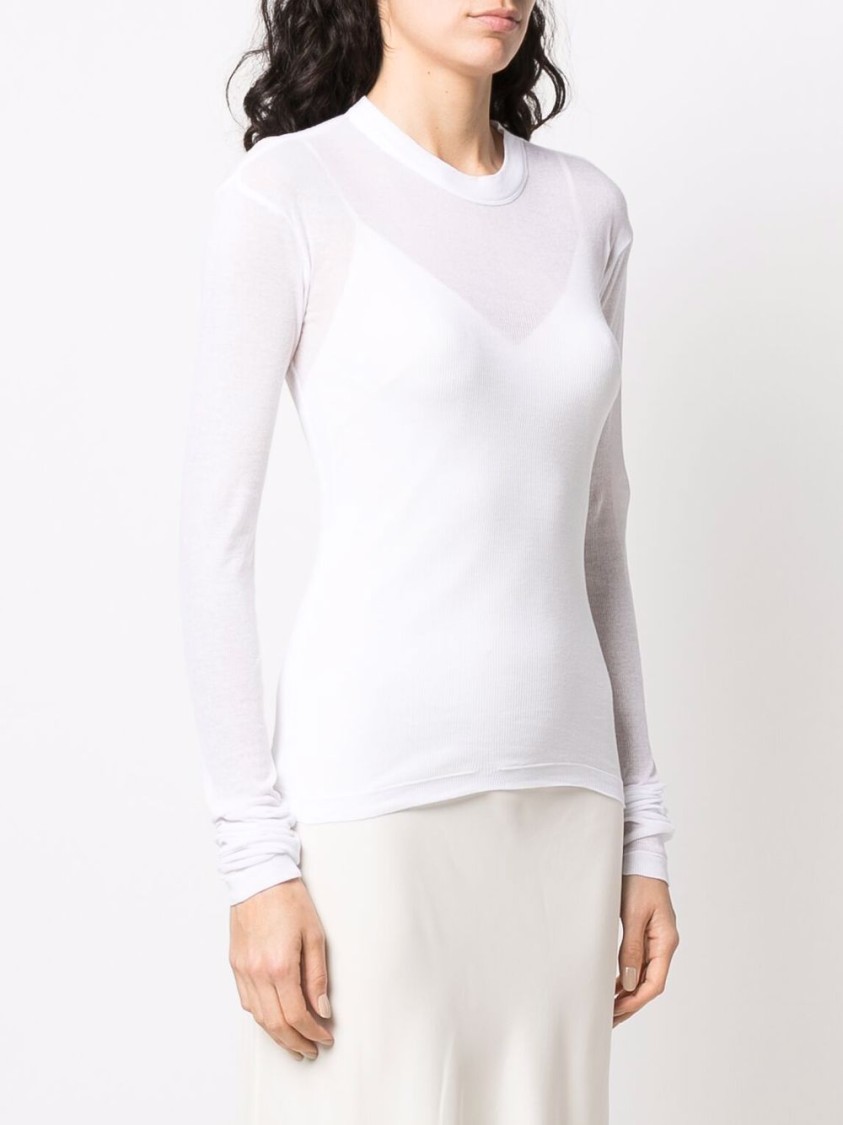 Shop Bite Studios Semi-transparent T-shirt In White