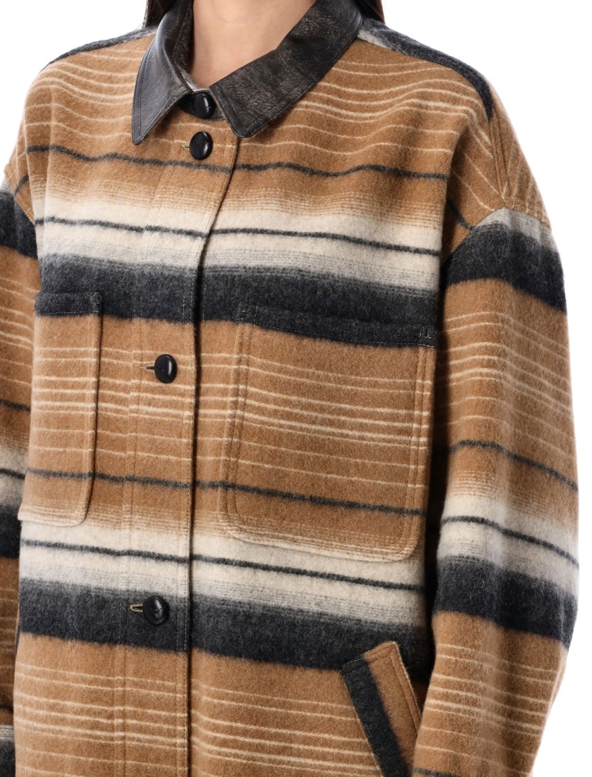 Isabel Marant Étoile Women's Djila Overshirt Long Coat | 25pma0368fac1d02e Color 50cm In Brown