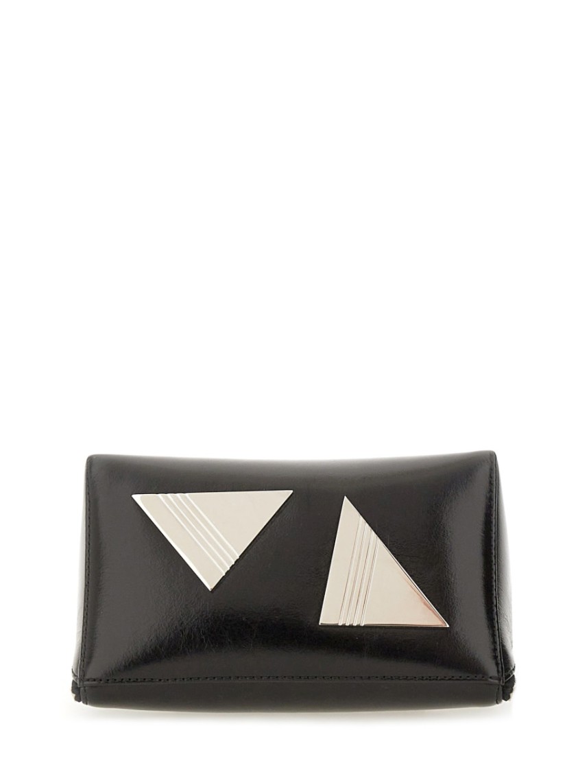 Attico Small Friday Leather Top Handle Bag In Black