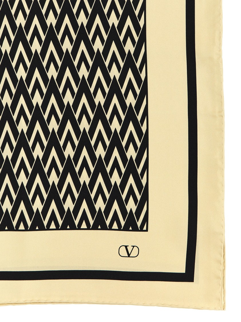 Valentino Garavani 'toute La V' Scarf In Black