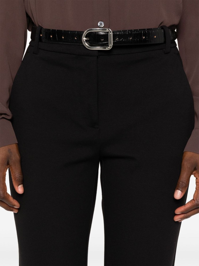 Pinko Tailored Black Trousers With Polished Silhouette In Black