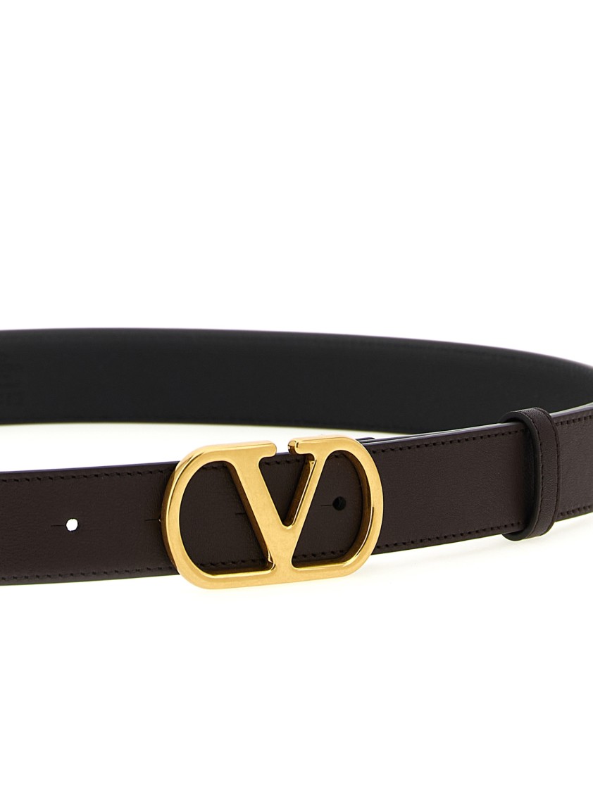 Valentino Garavani 'vlogo Signature' Belt In Brown