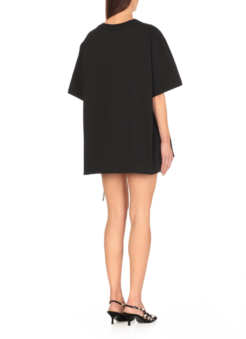 Attico Logo Embroidered Oversized T-shirt In Black