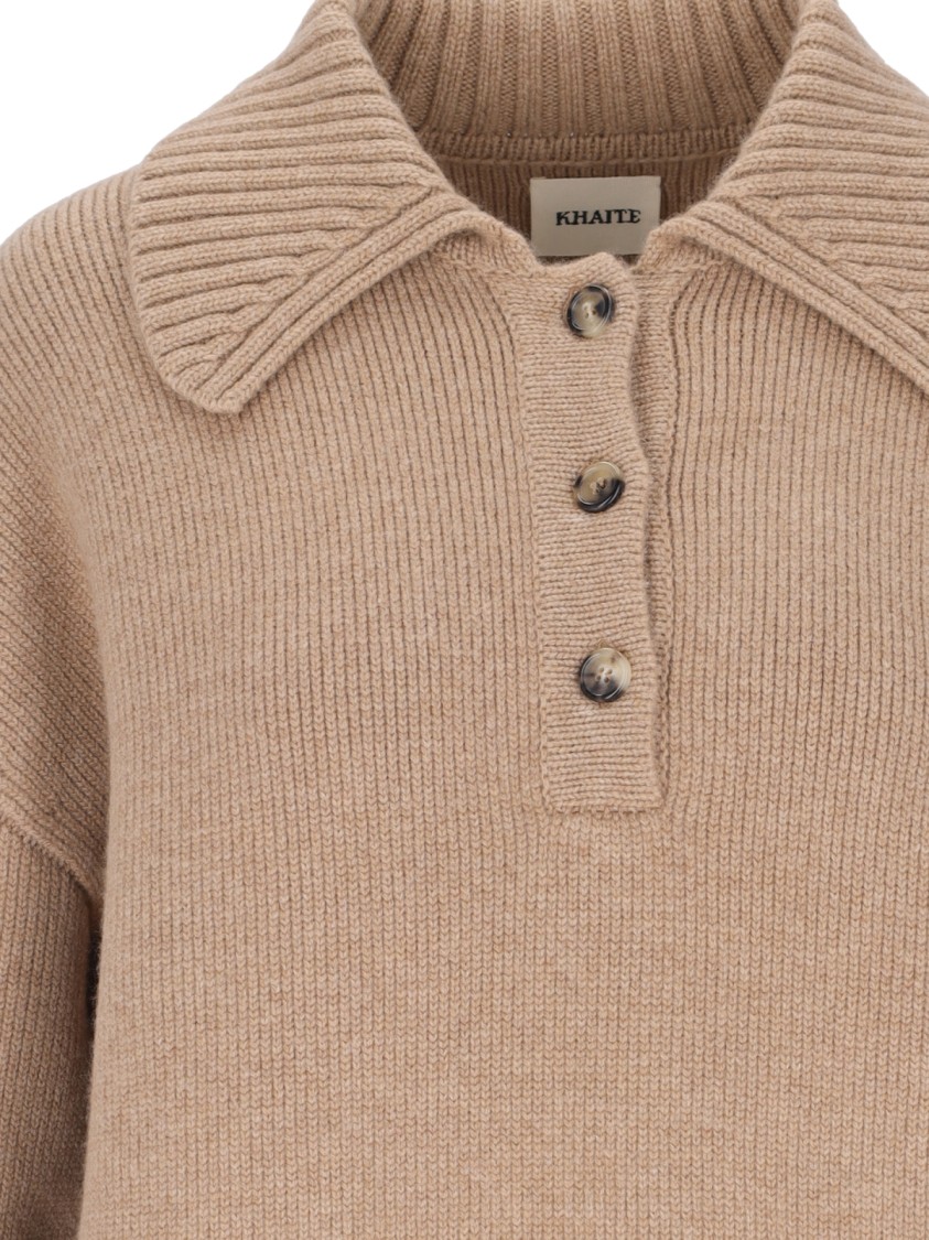 Khaite "bristol" Beige Cashmere Sweater In Neutrals