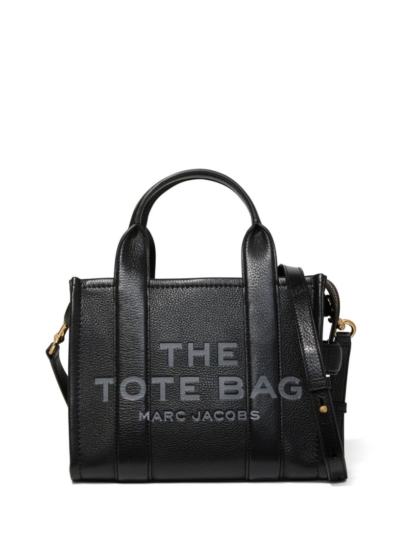 Marc Jacobs Textured Black Tote Bag With Dual Handles And Adjustable Strap In Black