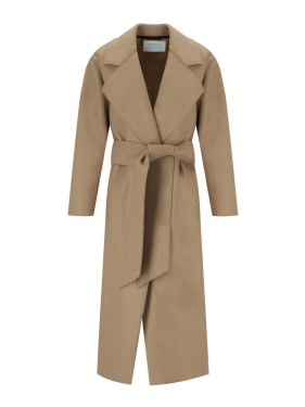 ダウンジャケット・コート Harris Wharf London Camel Virgin Wool Coat With Belt And Harris Wharf London Camel Virgin Wool Coat With Belt And