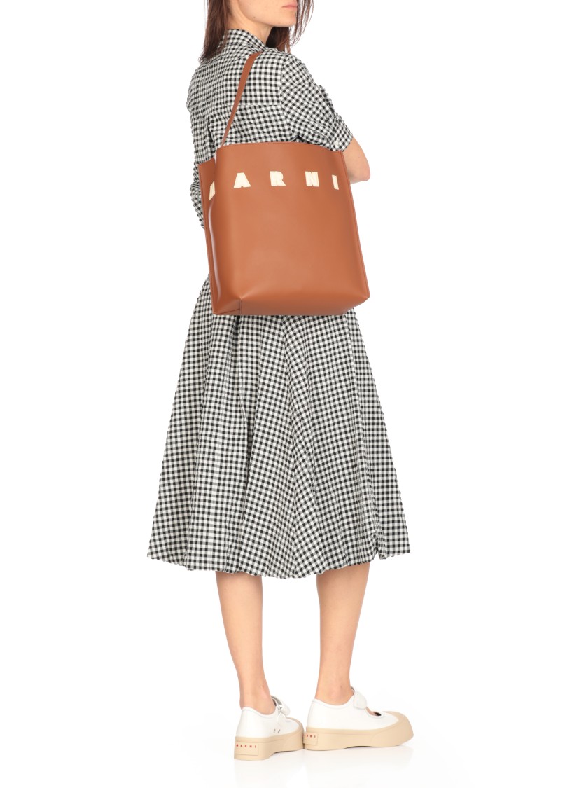 Marni Museum Hobo Small Bag In Brown