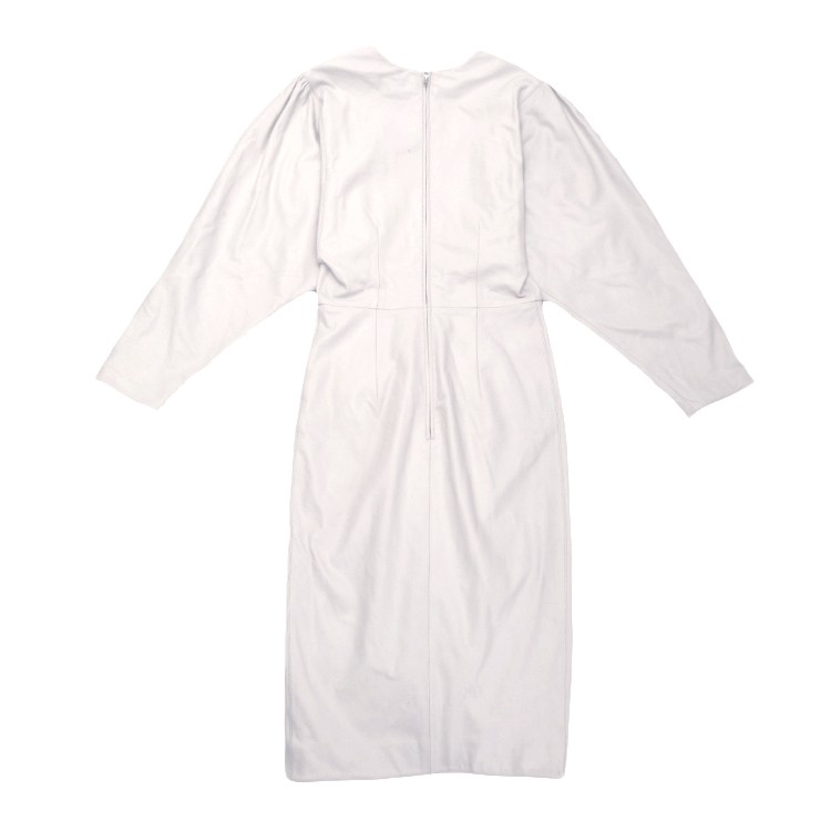 Isabel Marant Sculpted Leather Evening Dress With Tulip Hem In White