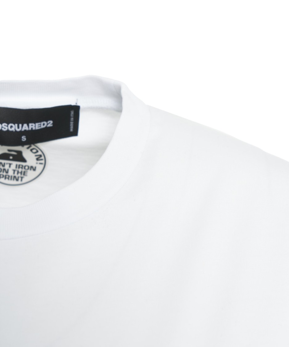 Shop Dsquared2 Logo-embroidered Cotton Jersey T-shirt In White