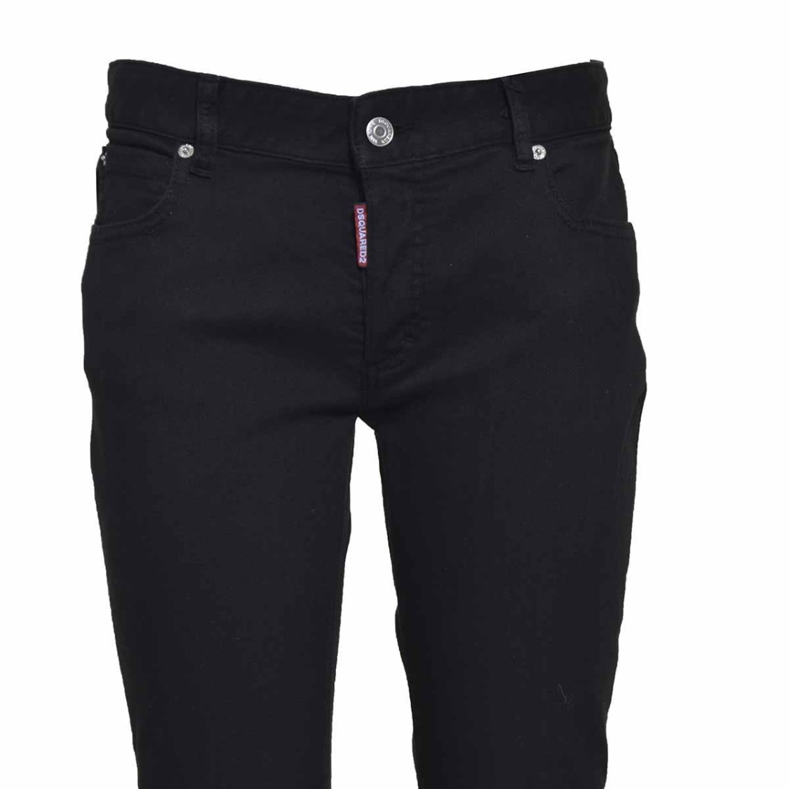 Dsquared2 Black Mid-rise Twiggy Flare Jeans In Black