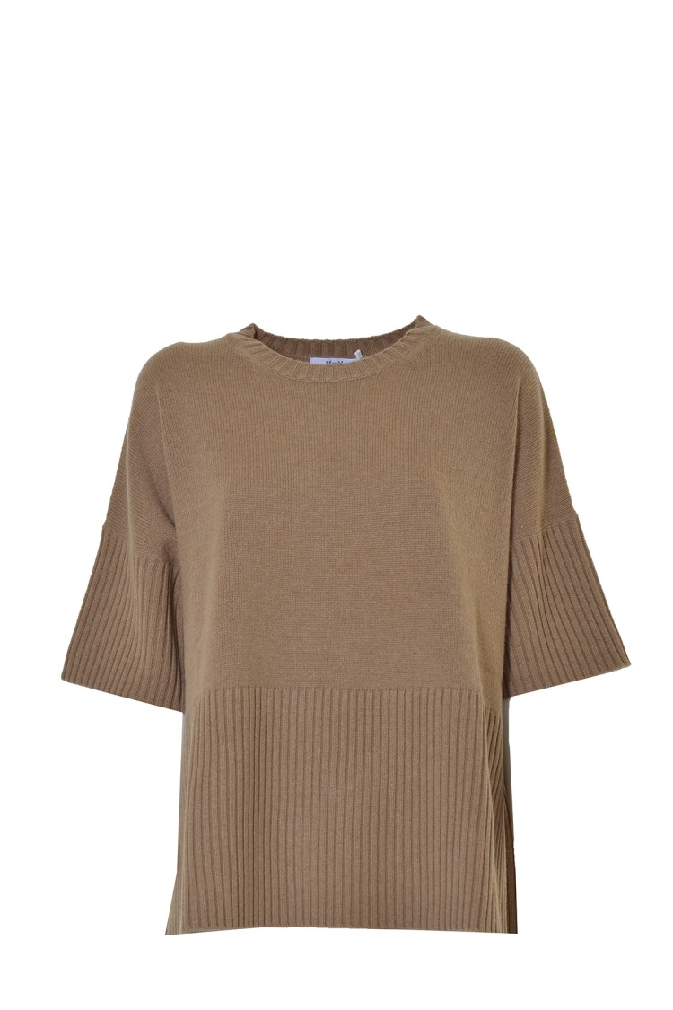 Max Mara Manto Cashmere Sweater In Camel In Brown