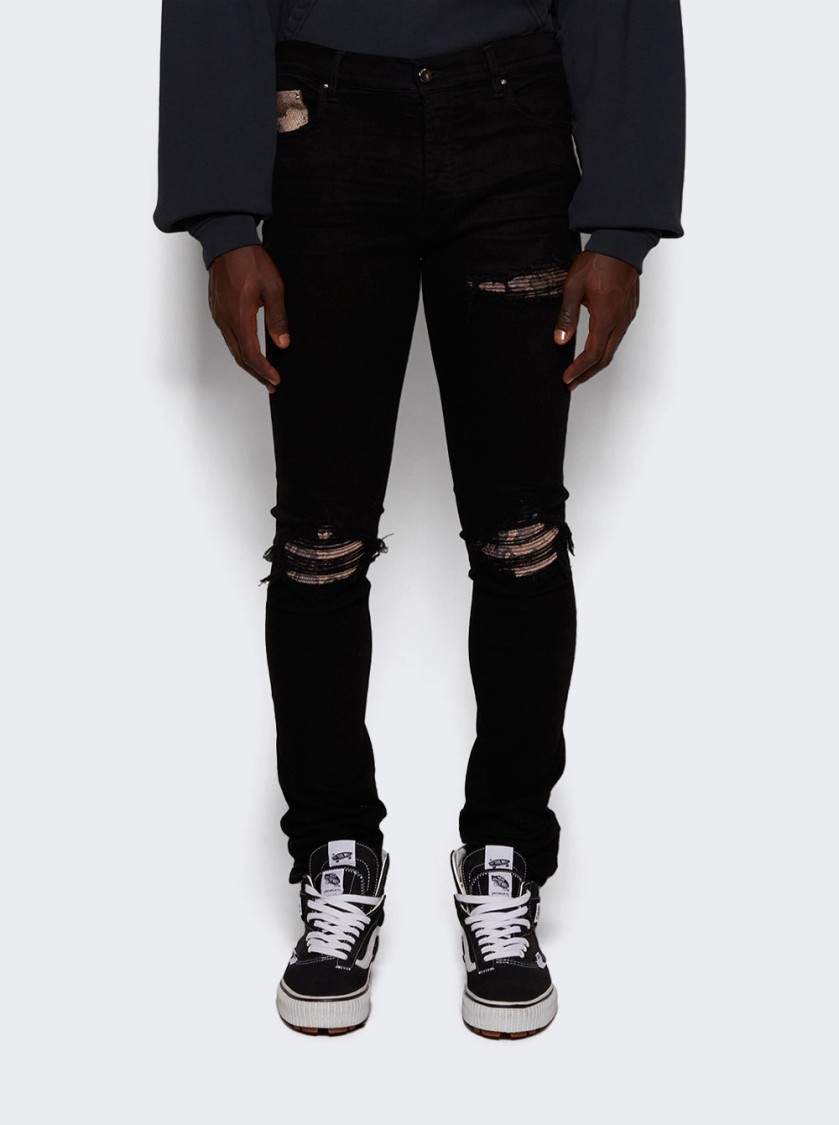 Shop Amiri Snake Mx1 Jean Black