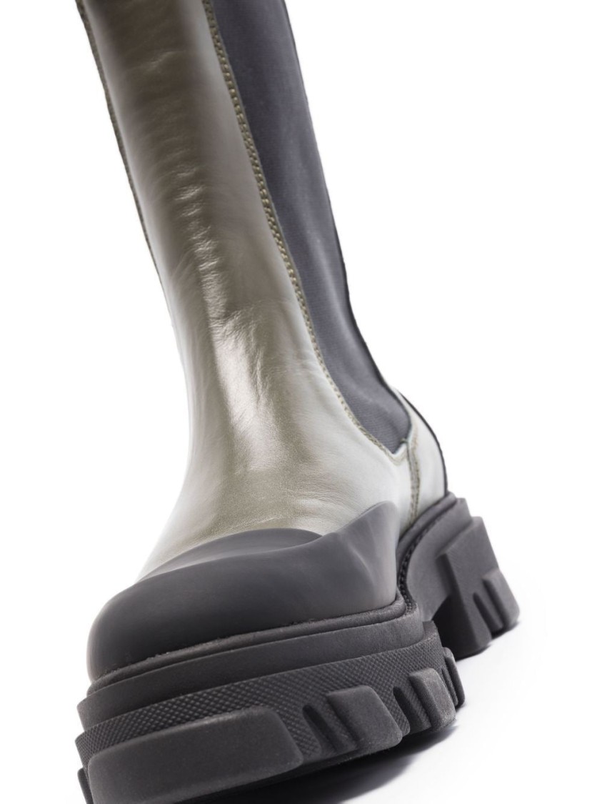 Ganni Mid Chelsea Boot In Green