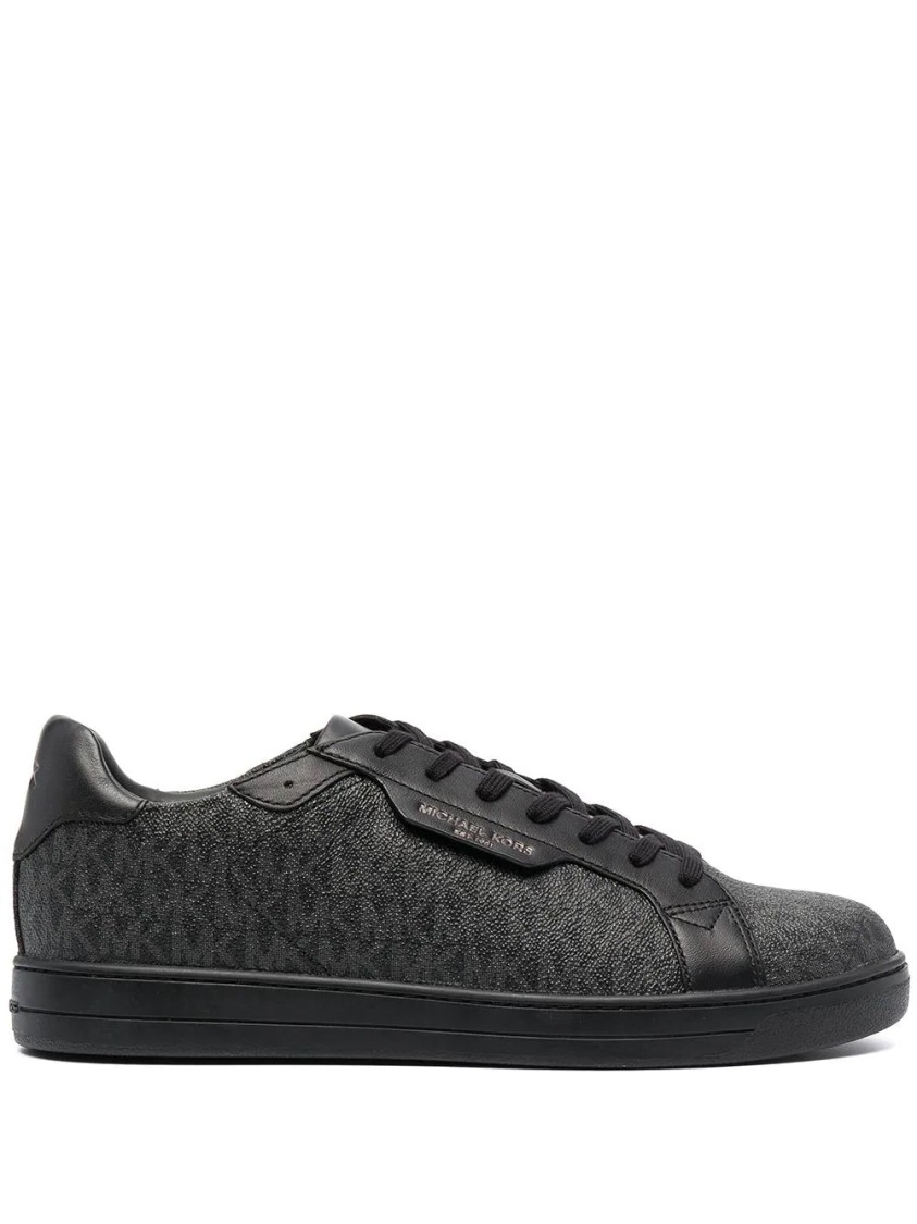 Michael Kors Keating Lace Up Sneakers In Black