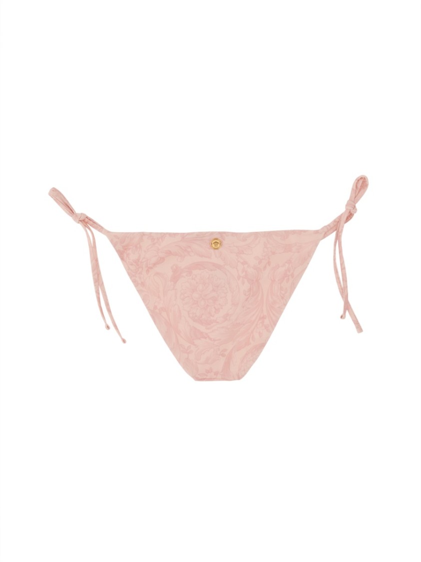 Versace Baroque Print Bikini Bottom In Pink