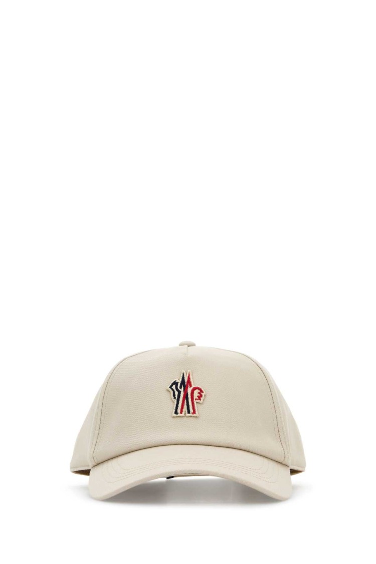 Moncler Grenoble Sand Cotton Baseball Cap In Yellow