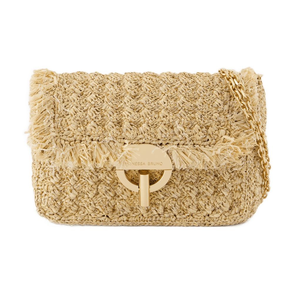 Shop Vanessa Bruno Moon Moyen Crossbody - Cotton - Neutral In Neutrals