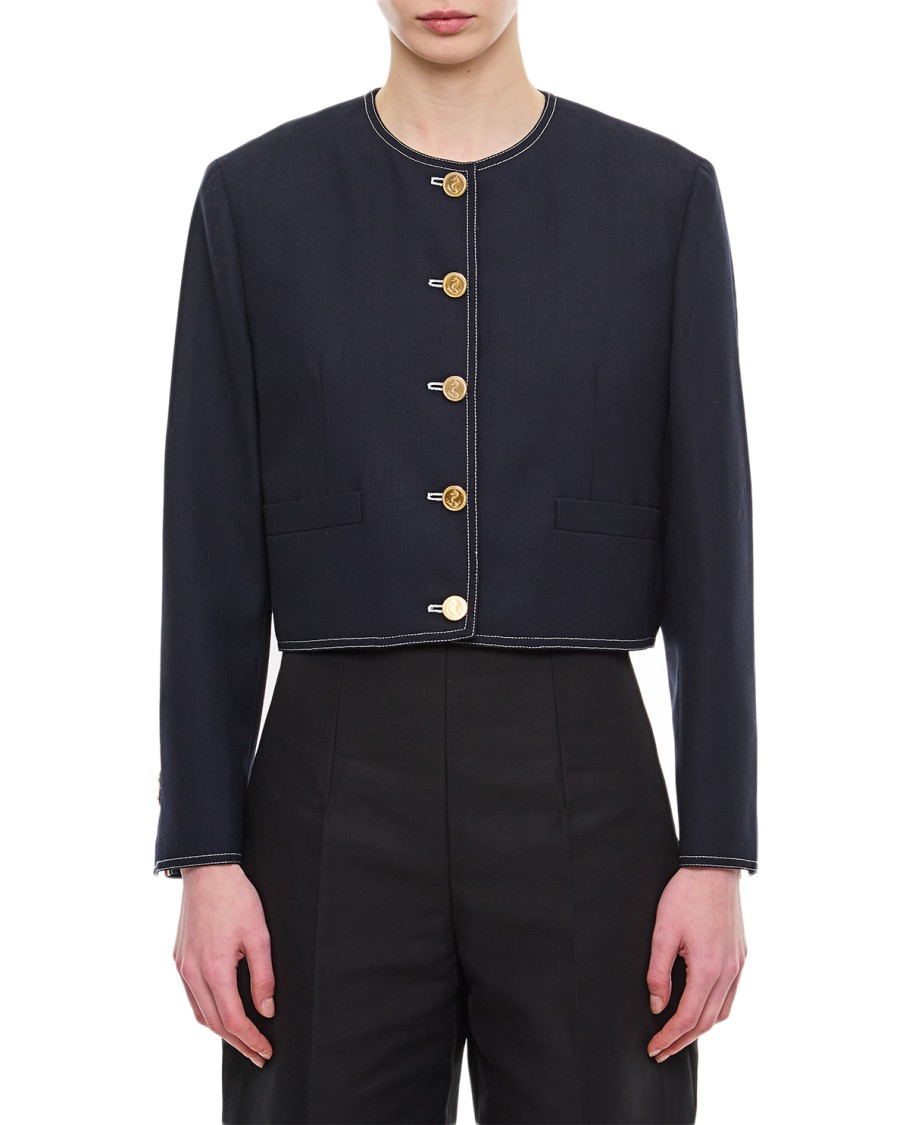 ジャケット THOM BROWNE BOX PLEATED CARDIGAN JACKET Thom Browne Box Pleated Cardigan Jacket Casual | THE LIST