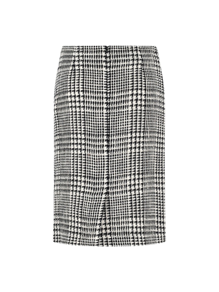 Shop Gianluca Capannolo Houndstooth Midi Skirt – White