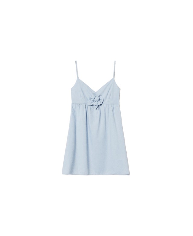 Shop Twinset Actitude Light Blue Chambray Mini Dress