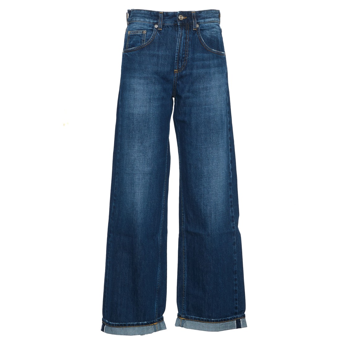 Department Five Wide Leg Mid-rise Jeans In Blue